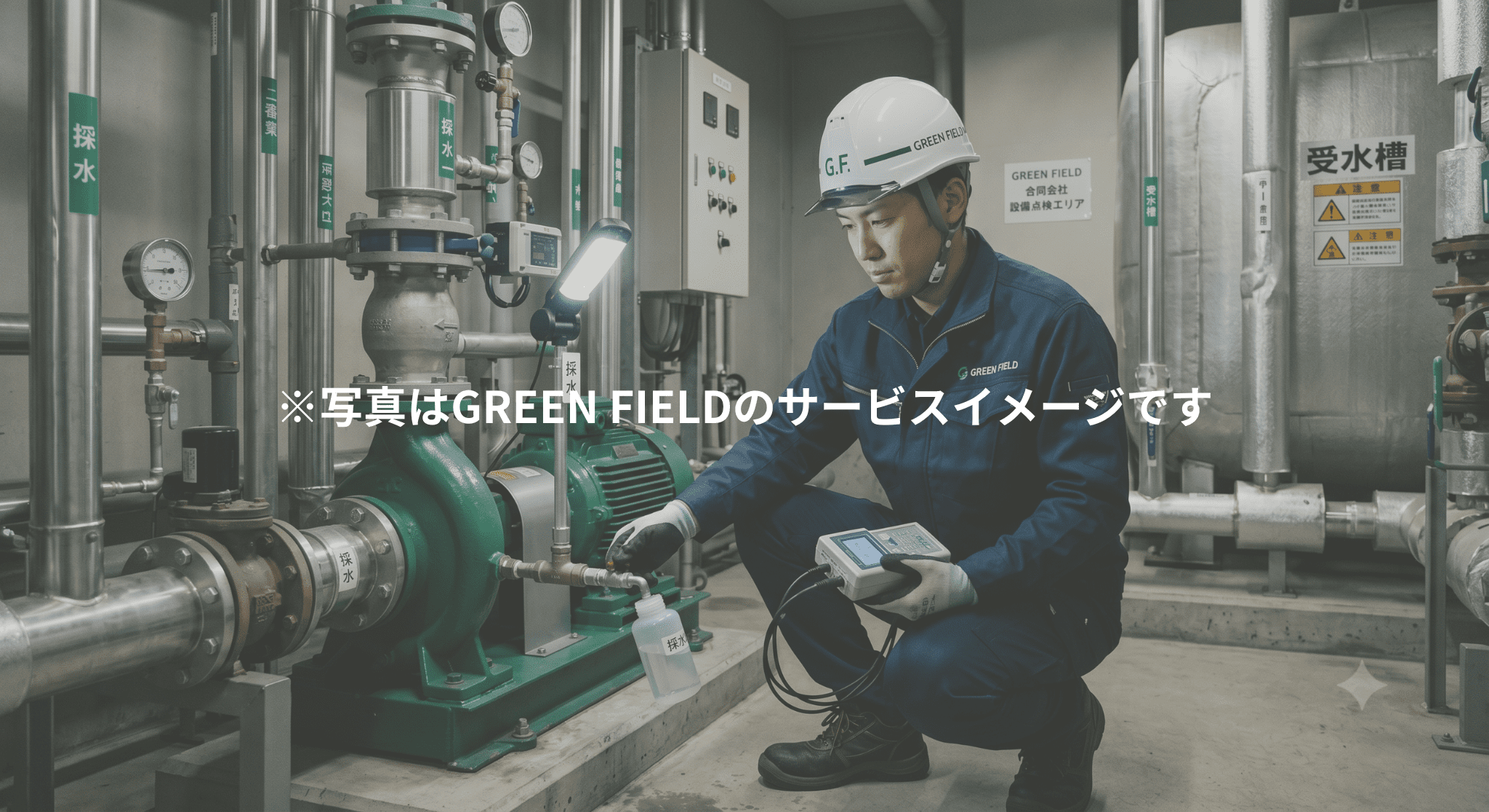 GREEN FIELD 設備点検・サンプリングBPO 現場イメージ